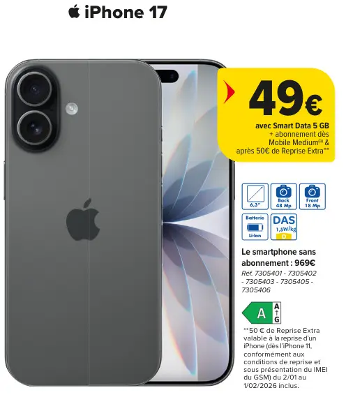 Offre: iPhone 17