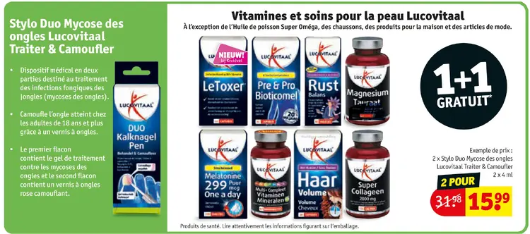Offre: Vitamines et soins pour la peau