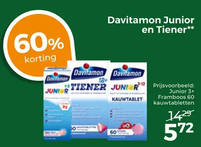 Aanbieding: Davitamon Junior en Tiener