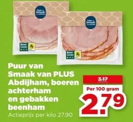 Abdijham, boeren achterham en gebakken beenham