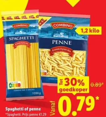 Aanbieding: Spaghetti of penne