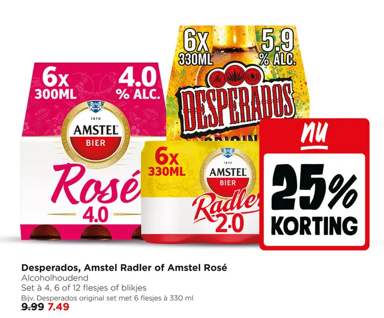 Aanbieding: Desperados, Amstel Radler of Amstel Rosé