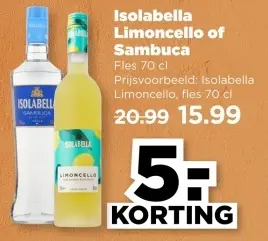 Aanbieding: Isolabella Limoncello of Sambuca
