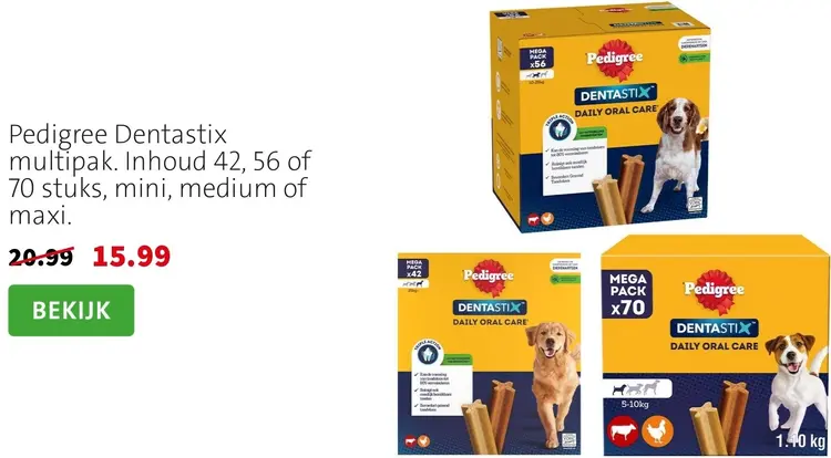 Aanbieding: Dentastix multipak