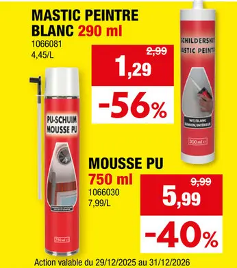 Offre: Mousse PU 750ml