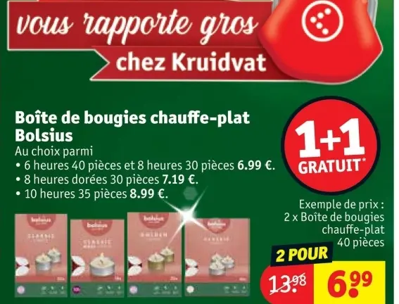 Offre: Boîte de bougies chauffe-plat