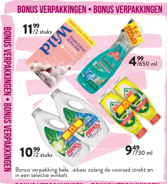 Promotie: Bonus Verpakkingen