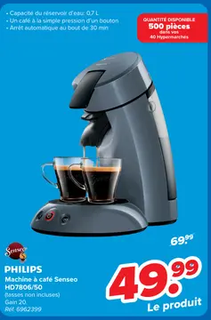 Offre: Machine à café Senseo HD7806/50