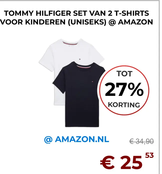 Aanbieding: Tommy hilfiger set van 2 t-shirts