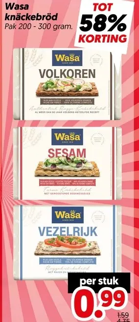 Aanbieding: Wasa knäckebröd