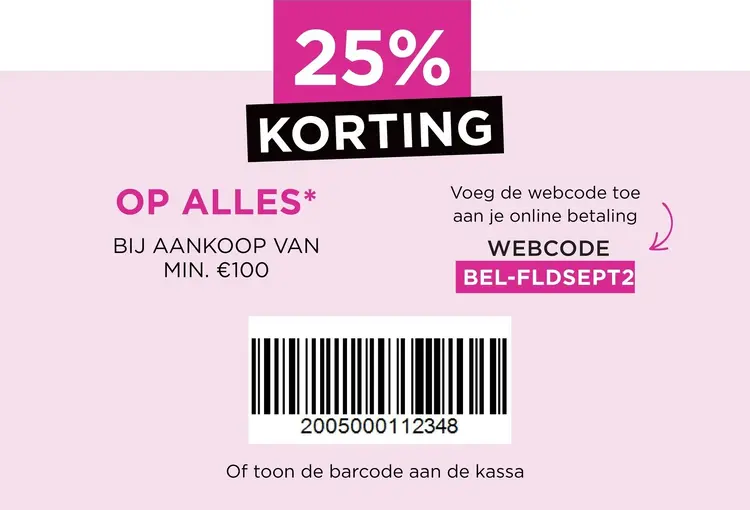 Promotie: Alles bij aankoop van min. €100