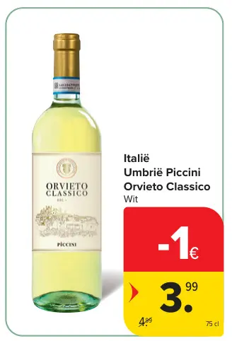 Promotie: Umbrië Piccini Orvieto Classico