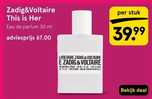 Aanbieding: Zadig&Voltaire This is Her