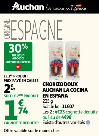 Promotie: Chorizo doux