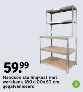 Aanbieding: Stellingkast met werkbank