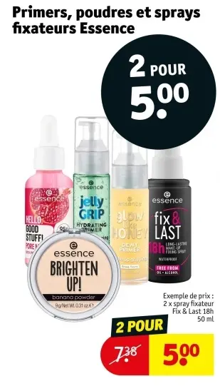 Offre: Primers, poudres et sprays fixateurs