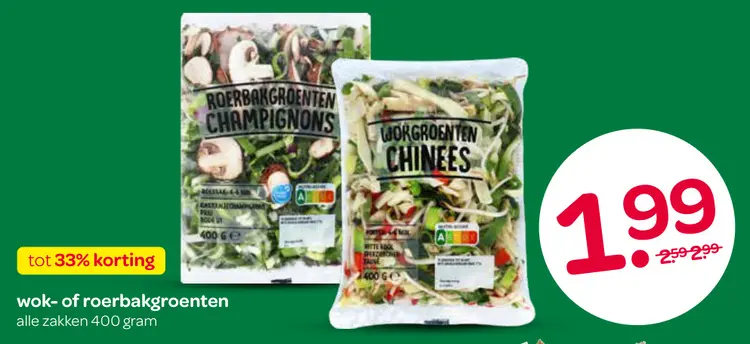 Aanbieding: Wok- of roerbakgroenten