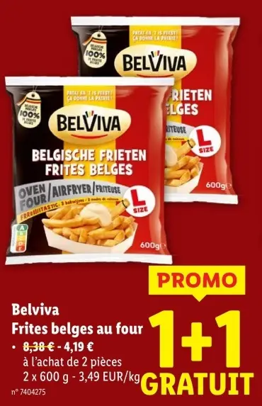Offre: Frites belges au four