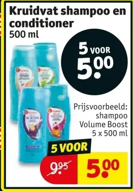 Aanbieding: Kruidvat shampoo en conditioner