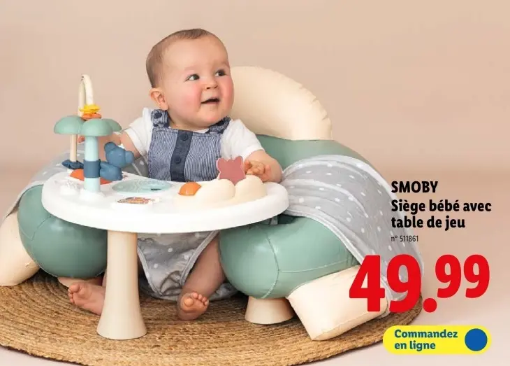 Offre: Siège bébé avec table de jeu