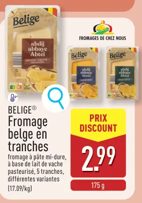 Offre: Fromage belge en tranches