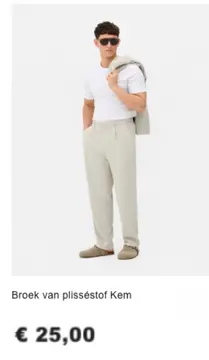 Aanbieding: Broek van plisséstof Kem