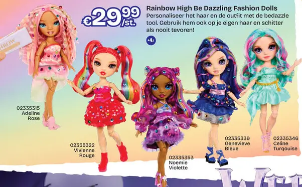 Promotie: Rainbow High Be Dazzling Fashion Dolls