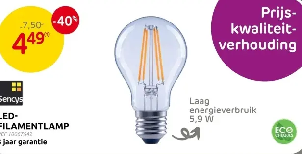 Promotie: Led-filamentlamp