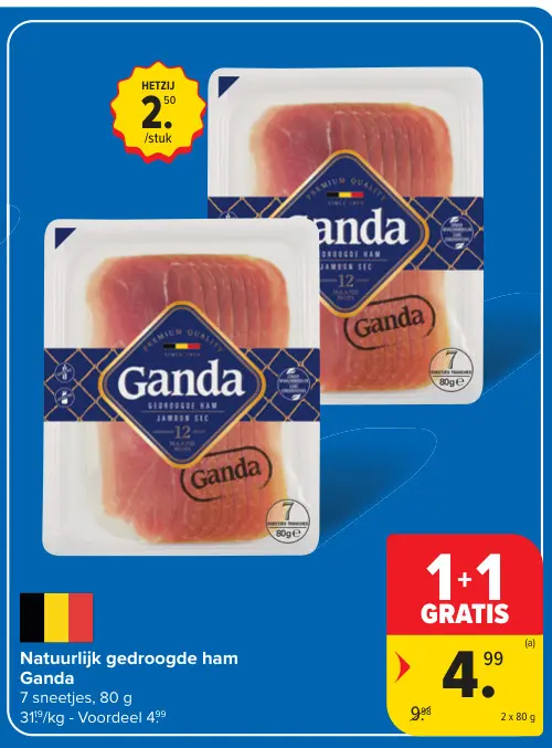 Promotie: Natuurlijk gedroogde ham