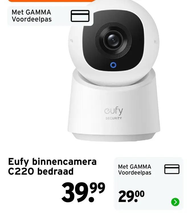 Aanbieding: Eufy binnencamera C220 bedraad