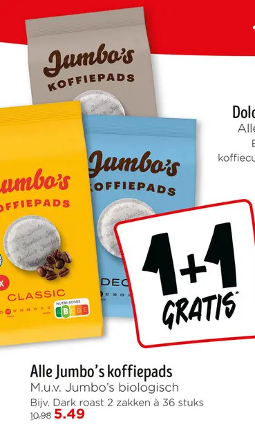 Aanbieding: Jumbo's koffiepads