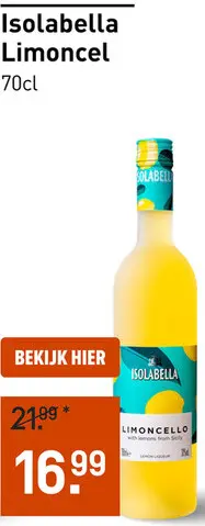 Aanbieding: Isolabella Limoncello 70CL