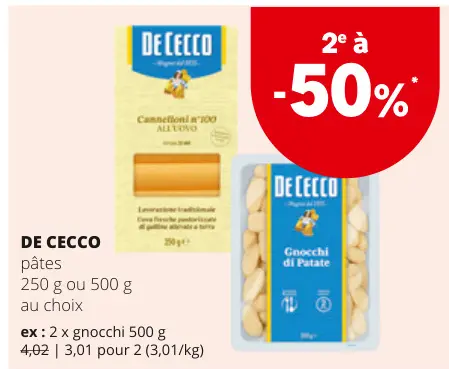 Offre: Pâtes