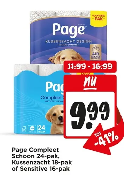 Aanbieding: Page Compleet Schoon, Kussenzacht of Sensitiv