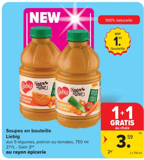 Offre: Liebig Soupes en bouteille