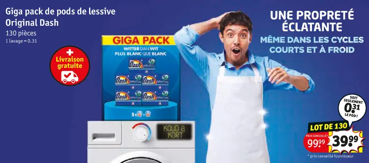 Offre: Giga pack de pods de lessive Original
