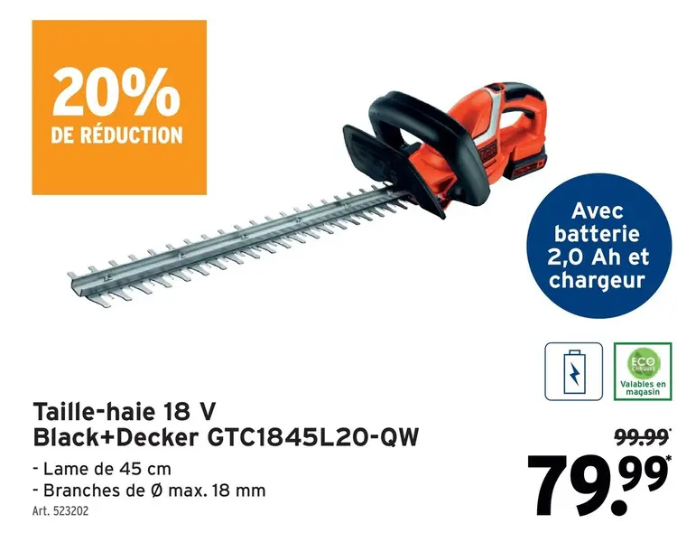 Offre: Taille-haie 18 V