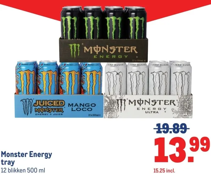 Aanbieding: Monster Energy tray