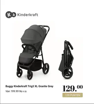 Aanbieding: Buggy Kinderkraft Trig3 XL Granite Grey
