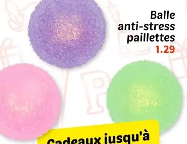 Offre: Balle anti-stress paillettes