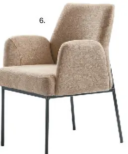 Aanbieding: Eetkamerstoel Olivano lichtbruin met arm