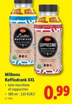 Aanbieding: Milbona Koffiedrank XXL