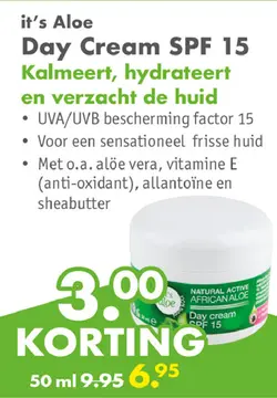 Aanbieding: it's Aloe Day Cream SPF 15