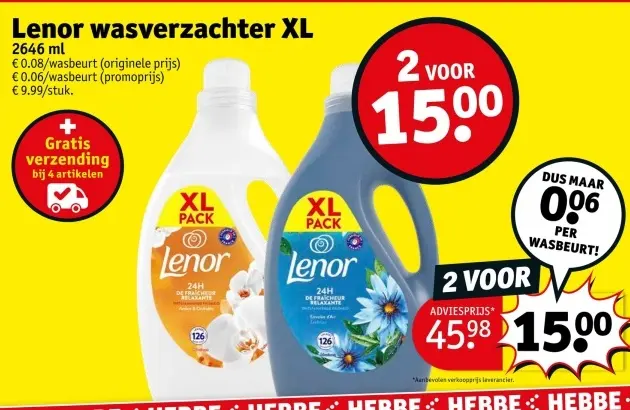 Promotie: Lenor wasverzachter XL
