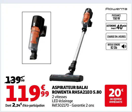 Promotie: Aspirateur balai