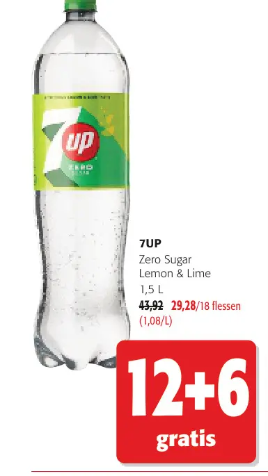 Promotie: 7UP Zero Sugar Lemon & Lime
