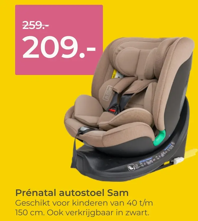 Aanbieding: Prénatal autostoel Sam