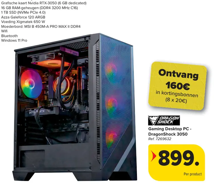 Promotie: Gaming Desktop PC - DragonShock 3050