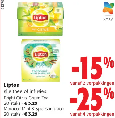 Promotie: alle thee of infusies