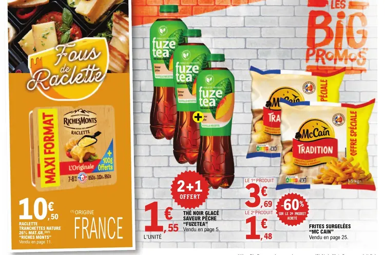 Offre: Thé noir glacé saveur pêche